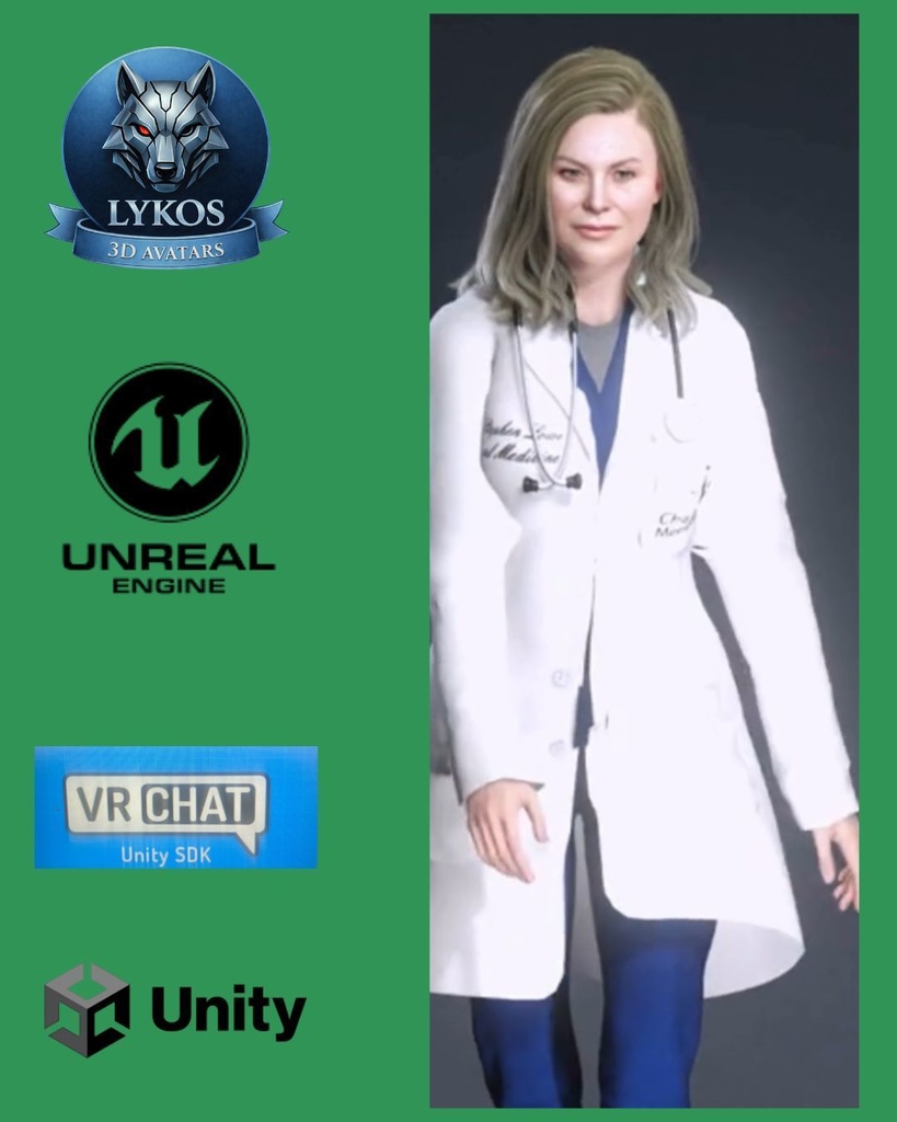 🧸🩺💎 Dr. Mary Greys — New York Pediatrics Edition (Premium Pediatrician Avatar)  🎮 Unreal Engine | Unity | VRChat