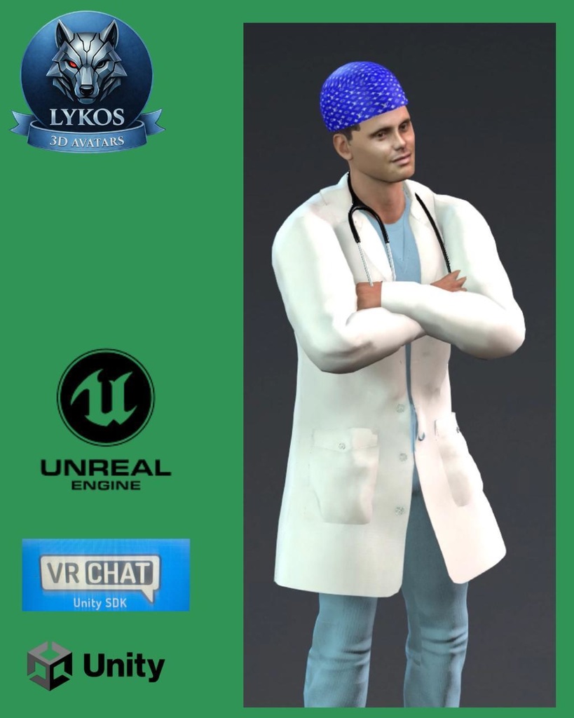 ๐ซ๐ Dr. Mike Ryuji Takeda โ Tokyo Pulmonology Edition (Premium Pulmonologist Avatar) ๐ฎ Unreal Engine | Unity | VRChat