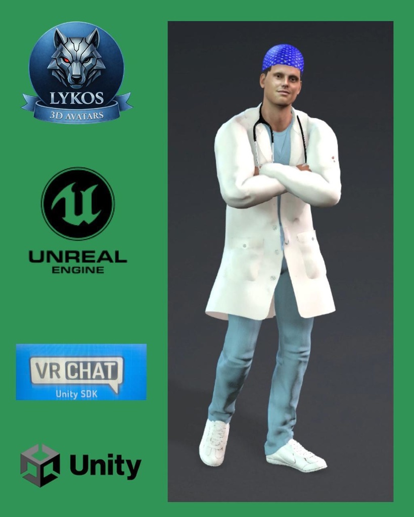 ๐ซ๐ Dr. Mike Ryuji Takeda โ Tokyo Pulmonology Edition (Premium Pulmonologist Avatar) ๐ฎ Unreal Engine | Unity | VRChat