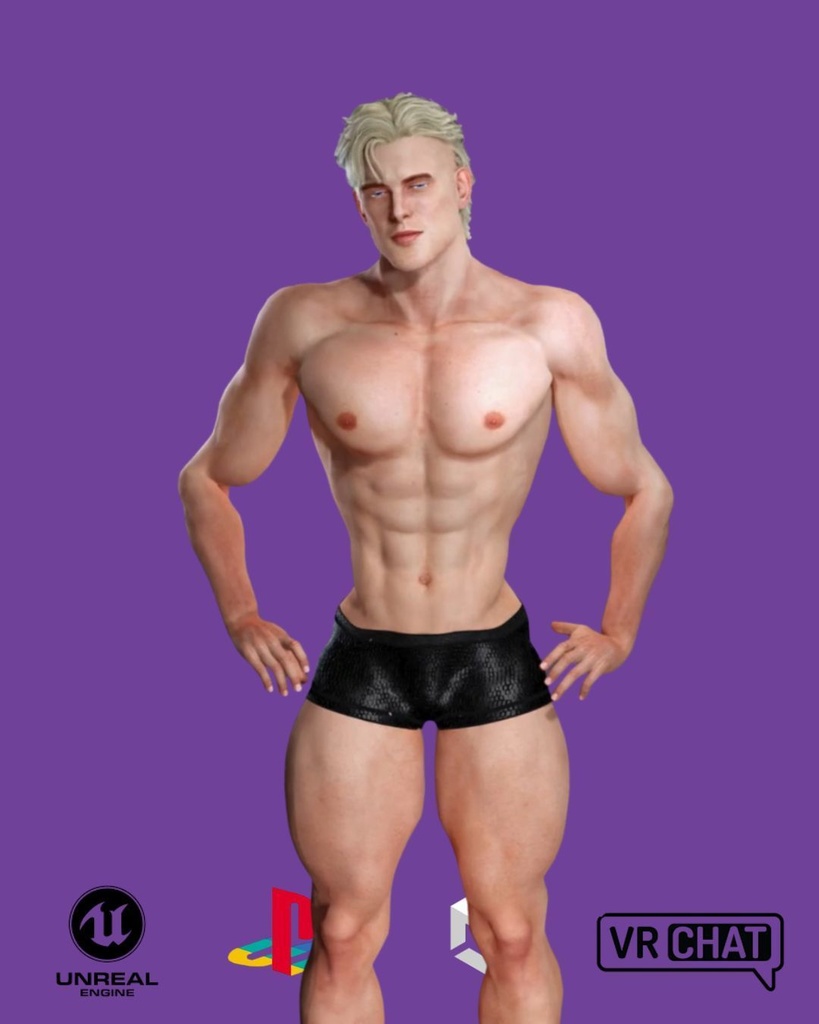 💪🔥💎 Rick Model — Elite Fitness Influencer Edition (Premium Male Avatar) 🎮 Unreal Engine | Unity | VRChat 🏆 Produced by LYKOS 3D AVATARS