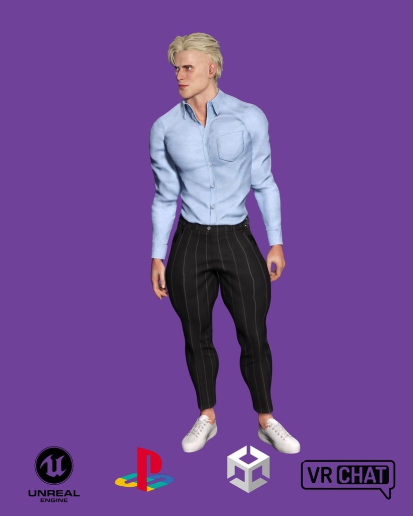 💪🔥💎 Rick Model — Elite Fitness Influencer Edition (Premium Male Avatar) 🎮 Unreal Engine | Unity | VRChat 🏆 Produced by LYKOS 3D AVATARS