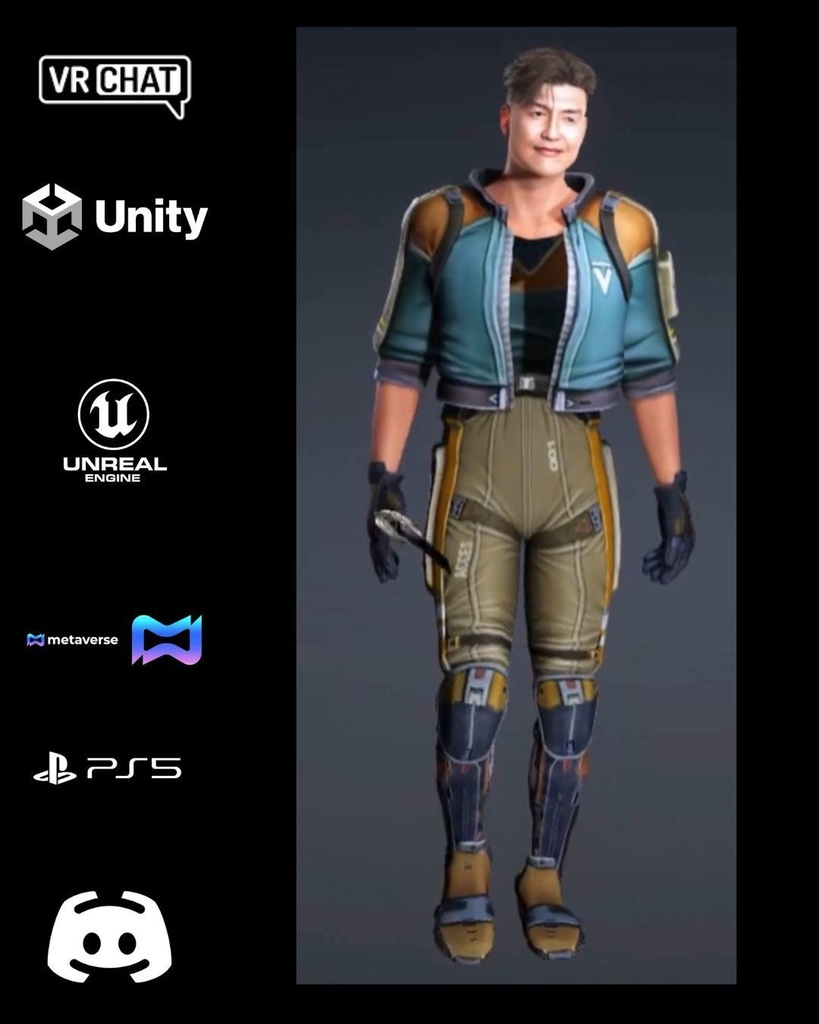 โ๏ธ๐งโโ๏ธ Kairo Vance โ Cyber Frontier Operative ๐ Premium Real-Time 3D Character