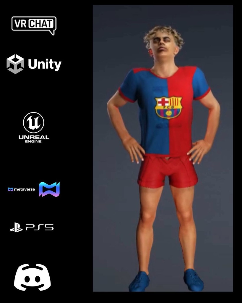 โฝ๐ฅ Leo Varela โ Pro Footballer 3D Character (Game Ready Avatar) Leo Varela is a dynamic football player designed for modern real-time experiences.