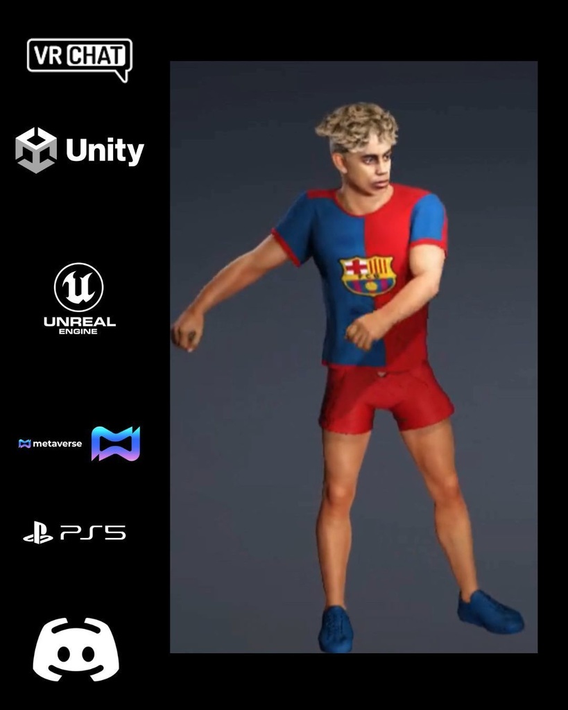 โฝ๐ฅ Leo Varela โ Pro Footballer 3D Character (Game Ready Avatar) Leo Varela is a dynamic football player designed for modern real-time experiences.