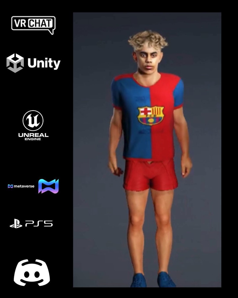 โฝ๐ฅ Leo Varela โ Pro Footballer 3D Character (Game Ready Avatar) Leo Varela is a dynamic football player designed for modern real-time experiences.