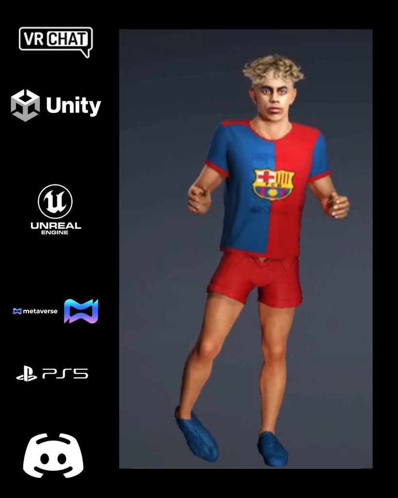 โฝ๐ฅ Leo Varela โ Pro Footballer 3D Character (Game Ready Avatar) Leo Varela is a dynamic football player designed for modern real-time experiences.