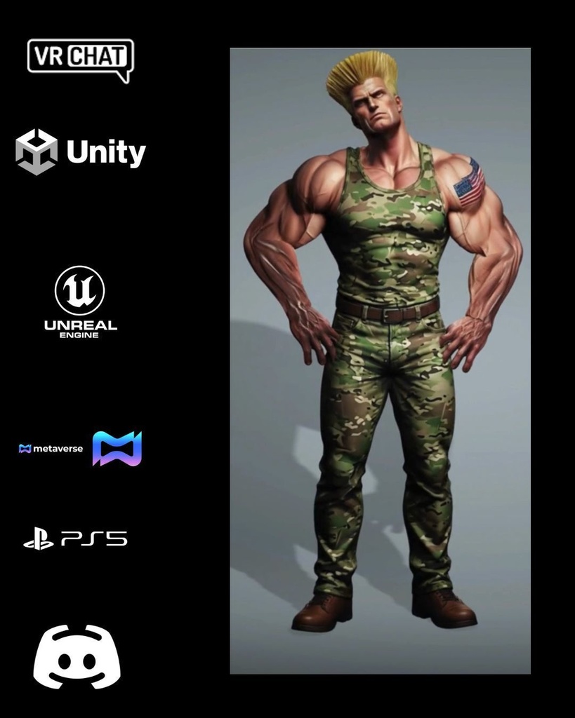 💪🔥🇺🇸 Major Jack “Iron Hawk” Maddox — Elite Tactical Soldier Avatar (Premium VR Character) 🎮 VRChat | Unity | Unreal Engine | Metaverse Ready