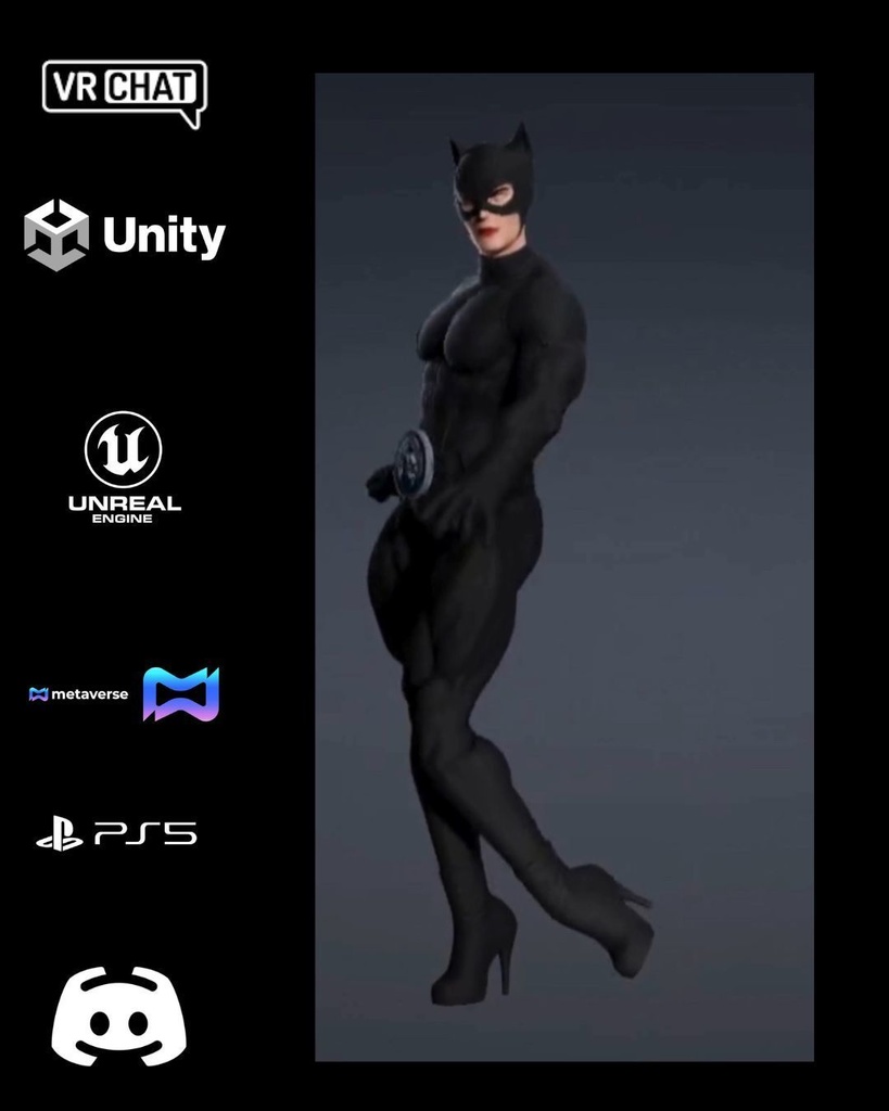 🖤🐾 Night Viper — Elite Stealth Operative (Premium Female Avatar) 🎮 VRChat | Unity | Unreal Engine | Metaverse Ready