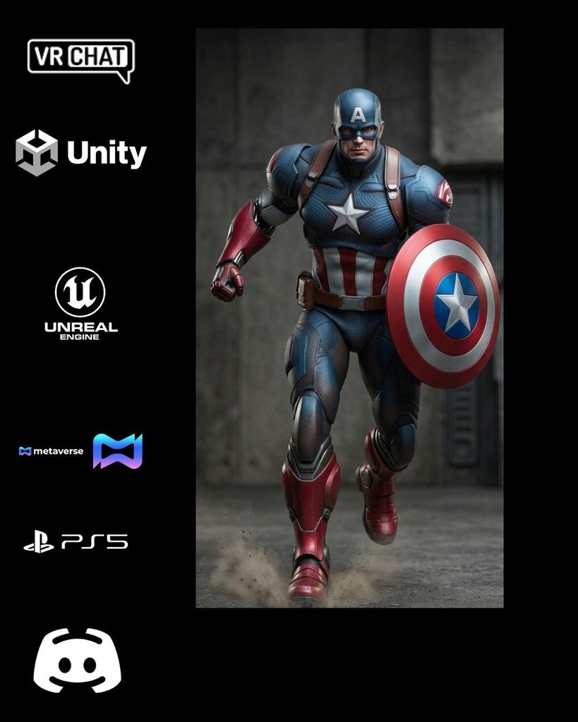 ๐ก๏ธโญ Iron Wolf โ Sentinel Shield Warrior (Premium Hero Avatar) ๐ฎ VRChat | Unity | Unreal Engine | Metaverse Ready