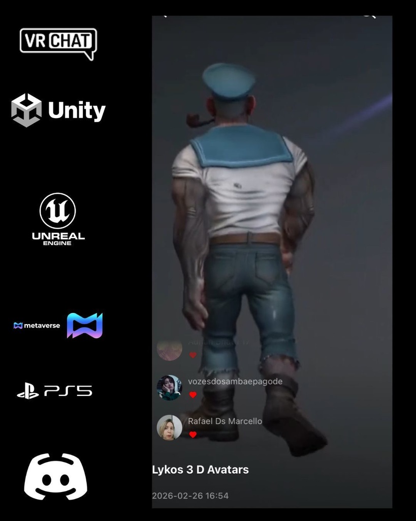 โ๐ช Captain Ironbeard โ Elite Sailor Brawler (Premium Male Avatar) ๐ฎ VRChat | Unity | Unreal Engine | Metaverse Ready
