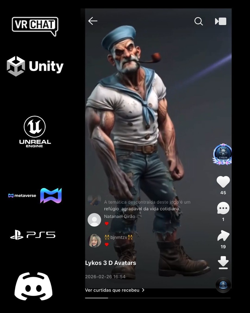 โ๐ช Captain Ironbeard โ Elite Sailor Brawler (Premium Male Avatar) ๐ฎ VRChat | Unity | Unreal Engine | Metaverse Ready