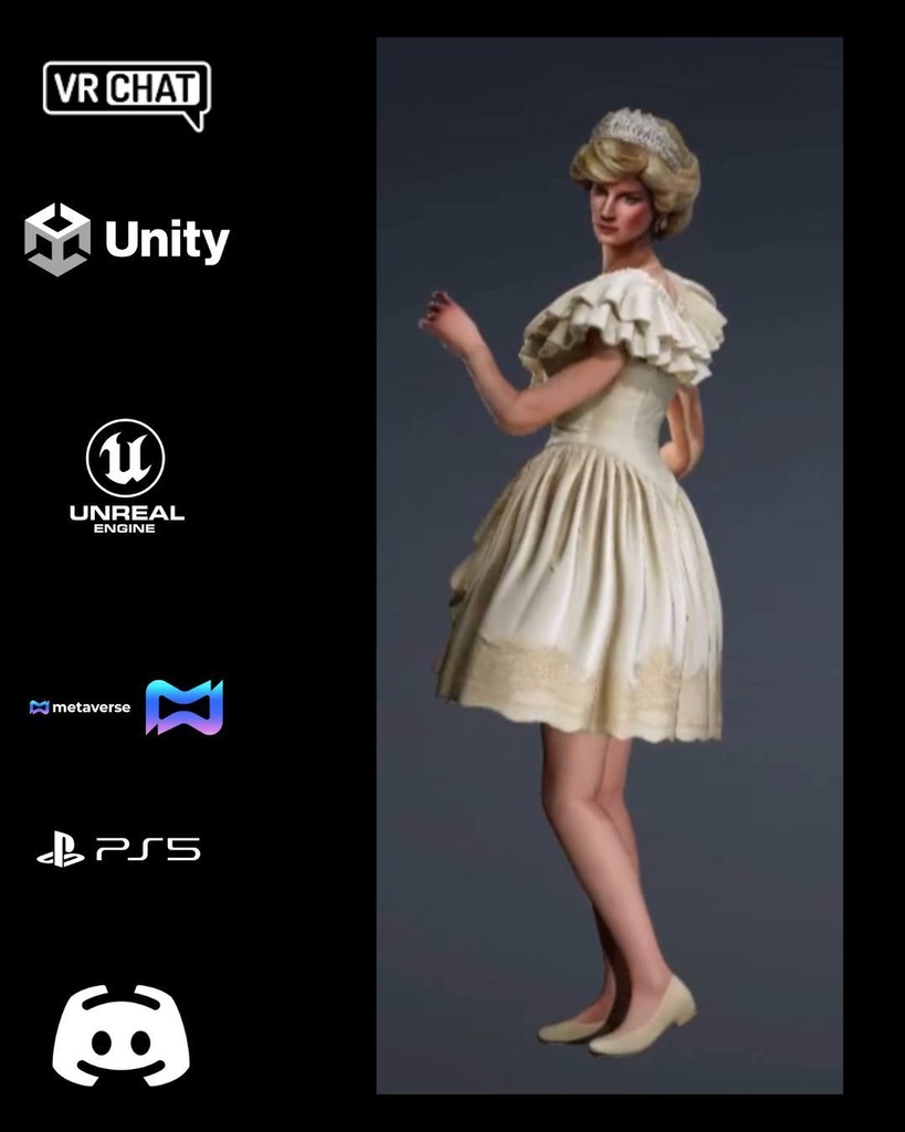 👑✨ Ivory Grace — Royal Elegance Avatar (Premium Character) 🎮 VRChat | Unity | Unreal Engine | Metaverse Ready