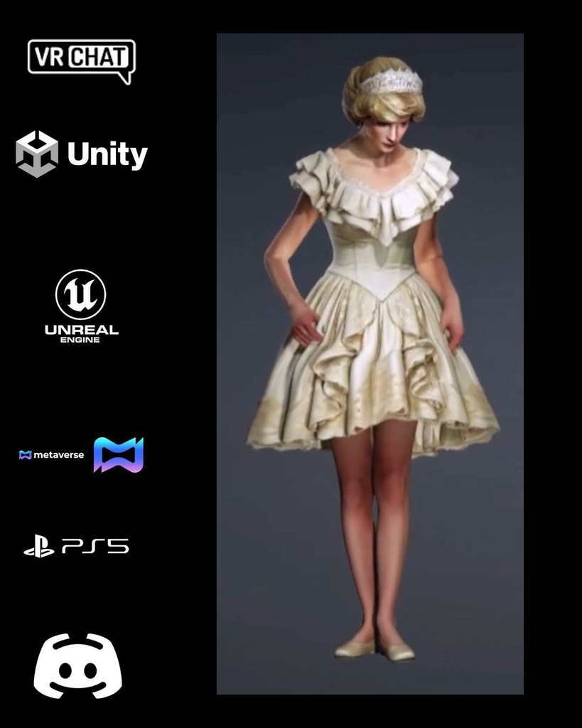 👑✨ Ivory Grace — Royal Elegance Avatar (Premium Character) 🎮 VRChat | Unity | Unreal Engine | Metaverse Ready