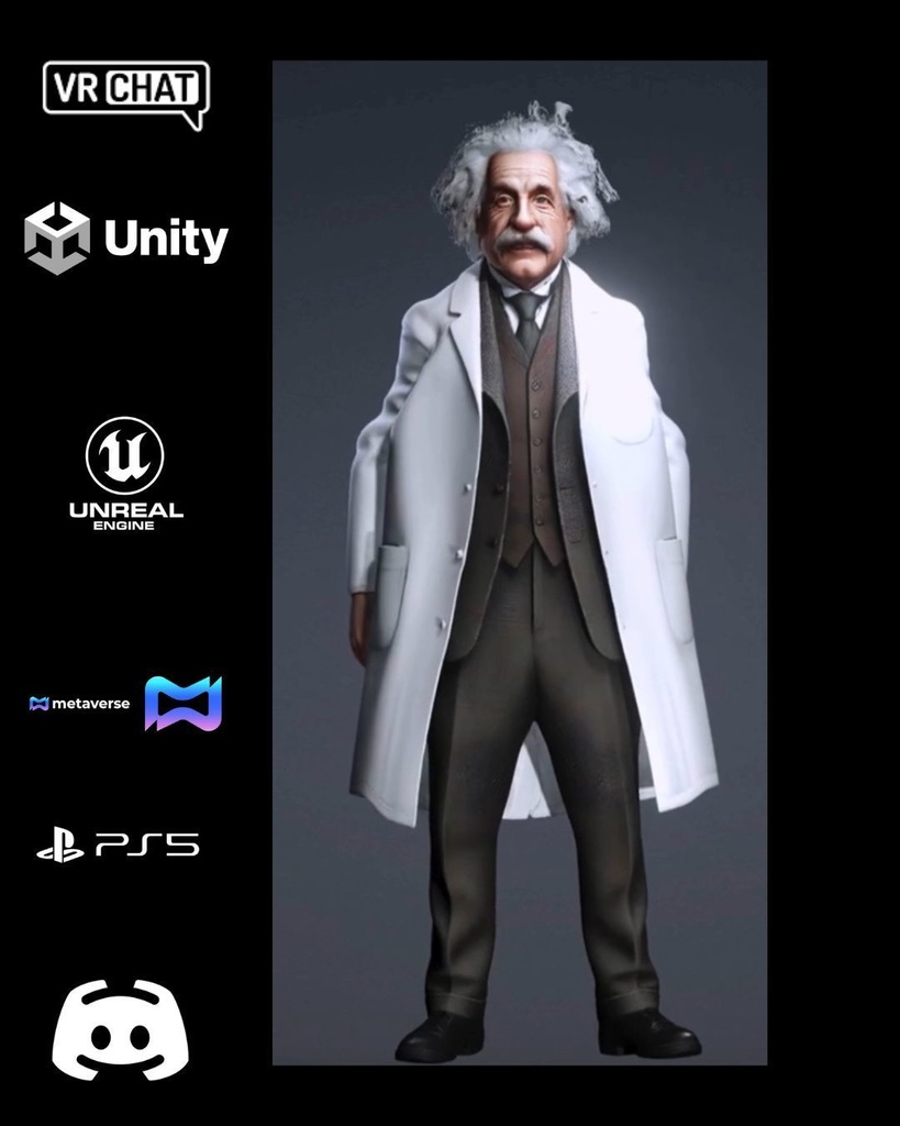 🧠⚡ Quantum Sage — Master Physicist Avatar (Premium Character) 🎮 VRChat | Unity | Unreal Engine | Metaverse Ready