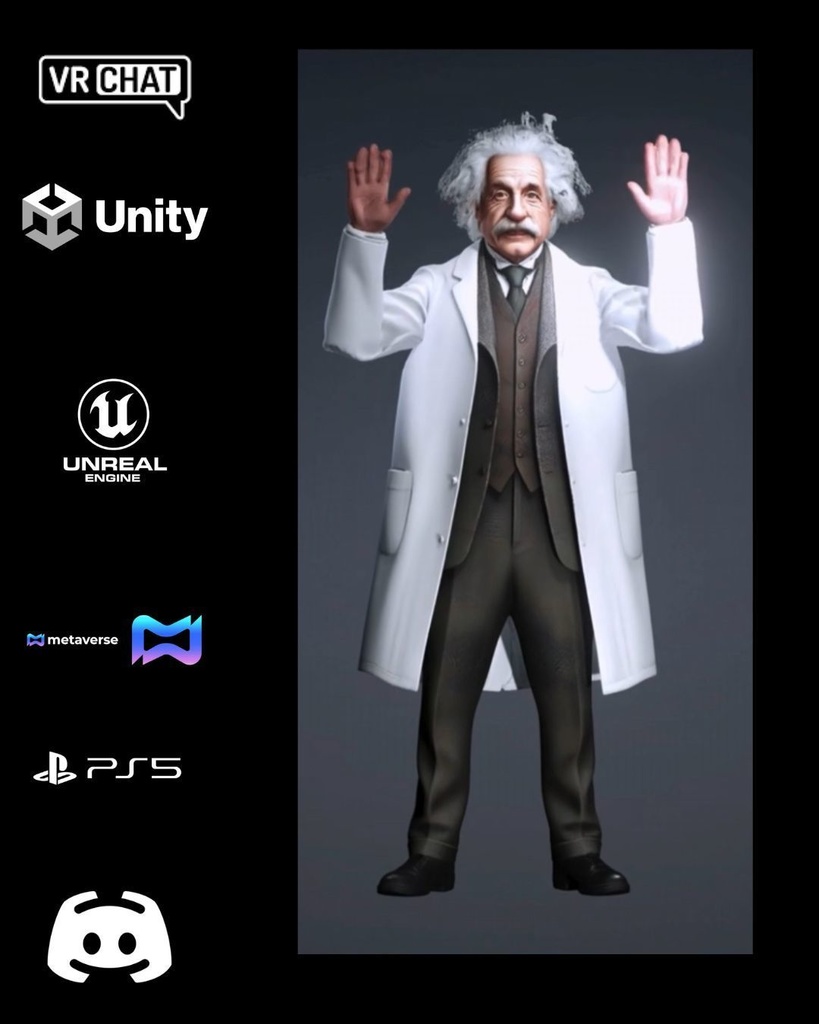 🧠⚡ Quantum Sage — Master Physicist Avatar (Premium Character) 🎮 VRChat | Unity | Unreal Engine | Metaverse Ready