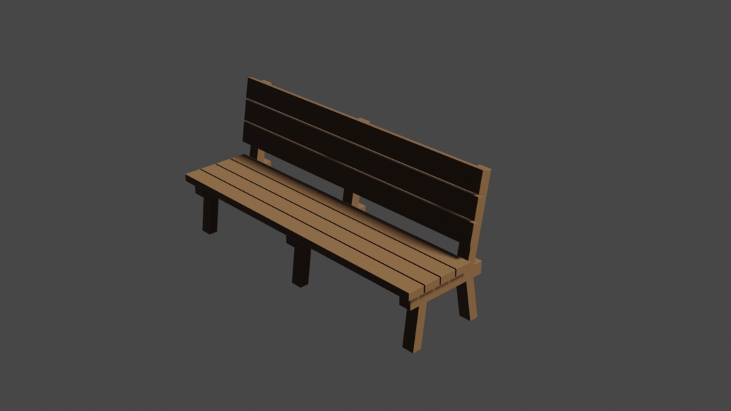 【3Dモデル】ベンチ