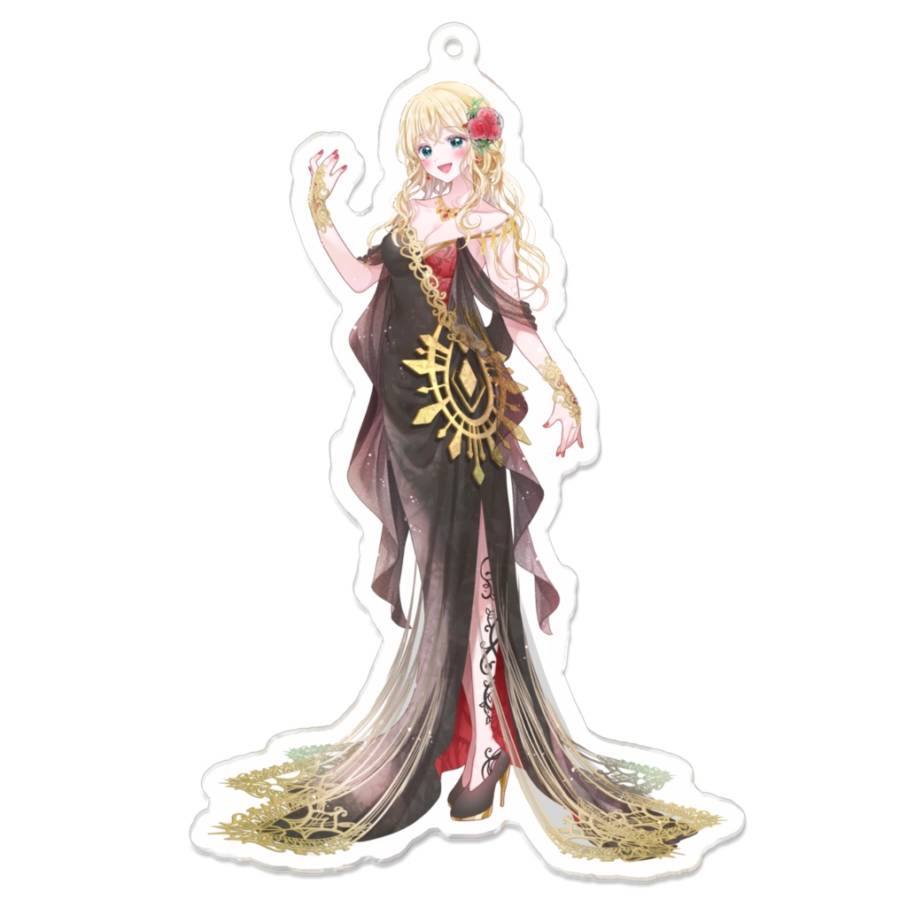 黒ドレス立ち絵 アクリルキーホルダー