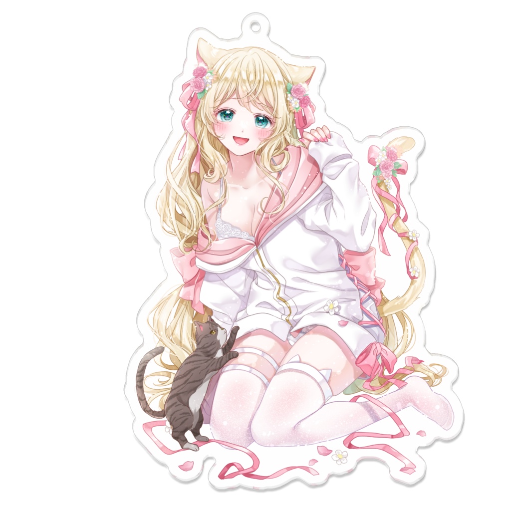 ねこ立ち絵 アクリルキーホルダー