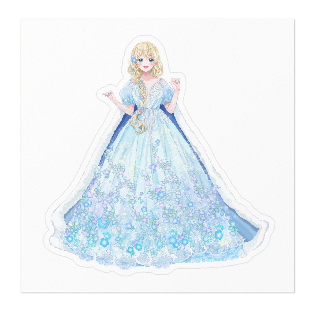 ネモフィラ立ち絵 マントあり ステッカー