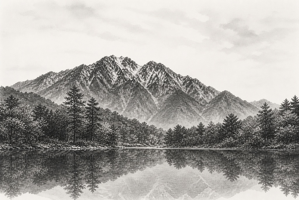 静寂の上高地 ― 季節の余白(三景) / Kamikochi in Stillness — Seasonal Silence (Triptych)