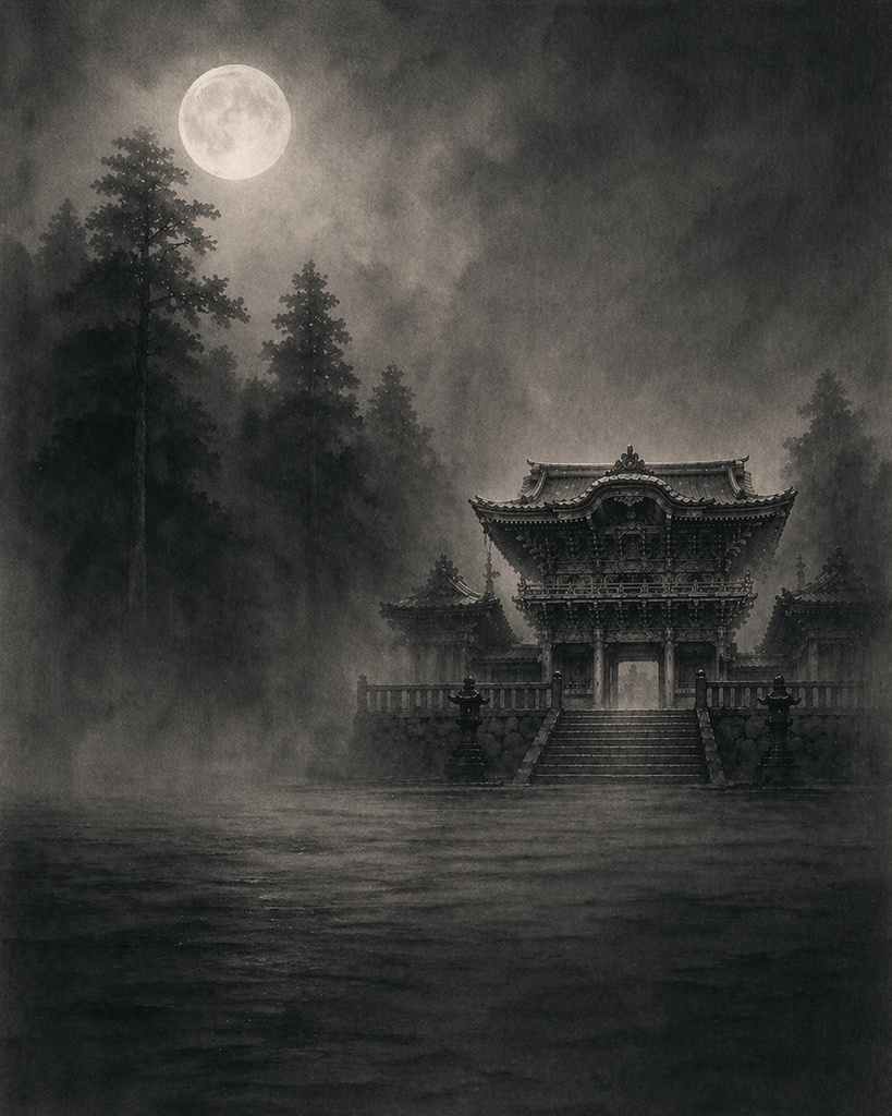 静寂の余白 ― 日光東照宮 水墨画三部作 / Silence in Space — Nikko Toshogu Sumi-e Triptych
