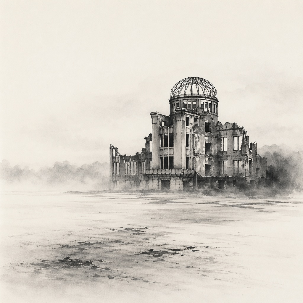 静寂の記憶 ― 広島・原爆ドーム 水墨画三部作 / Silent Memory — Atomic Bomb Dome Sumi-e Trilogy