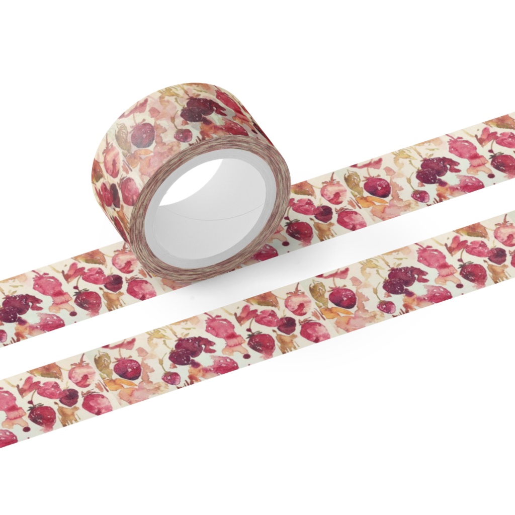 マスキングテープ(水彩ストロベリー)