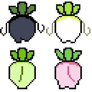 pictSQUAREアバター 自作用テンプレート【ダイコン】&ダイコンアバター