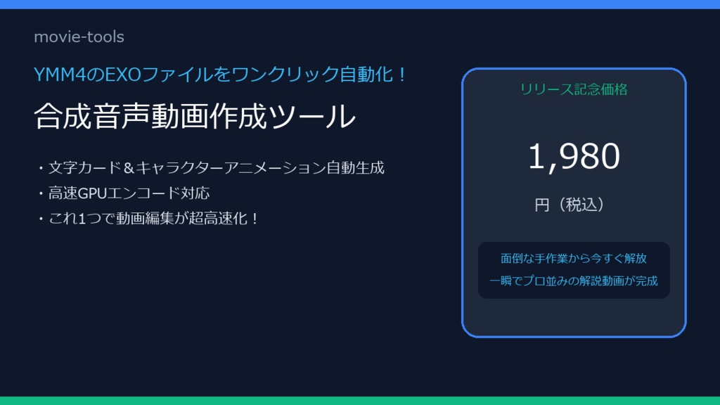 合成音声動画作成ツール