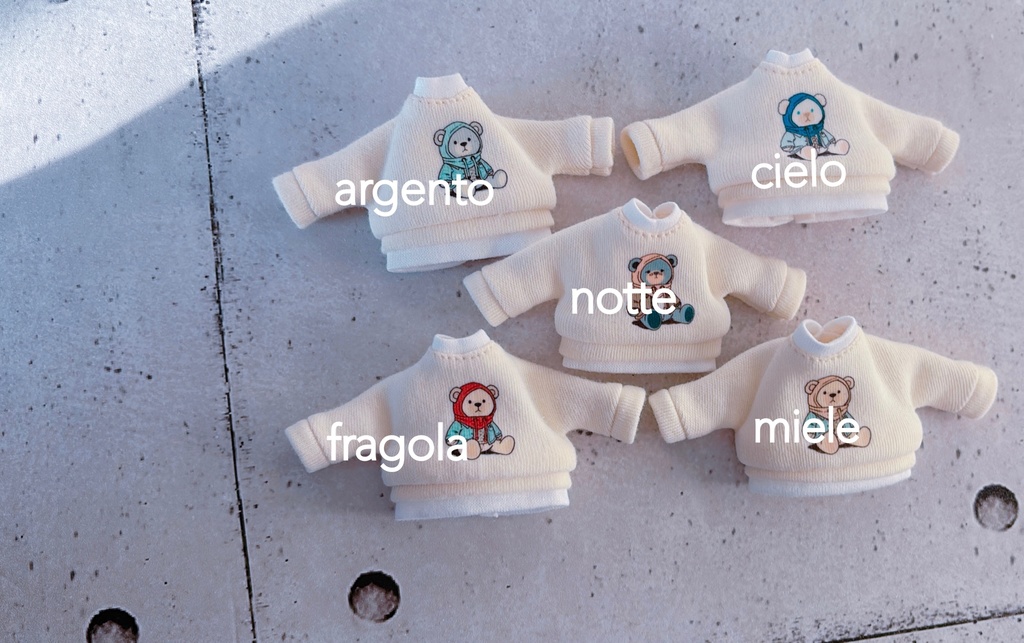 with hood bear sweater