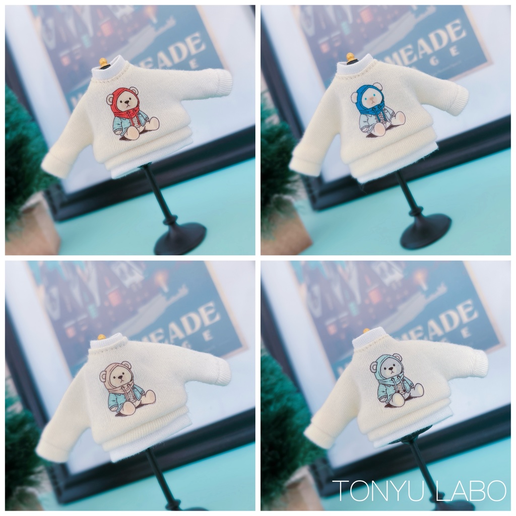 with hood bear sweater