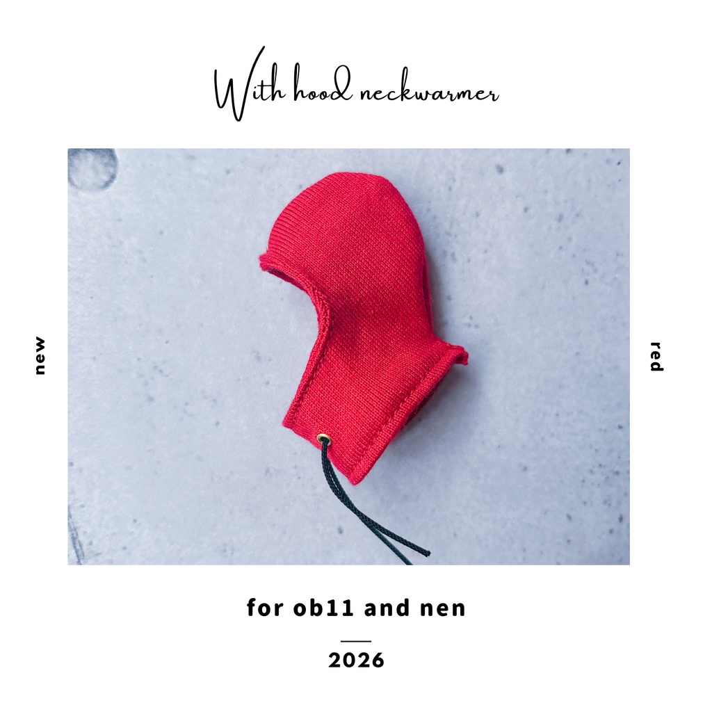 4.10〜with hood neck warmer RED