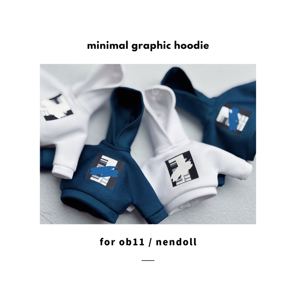 minimal graphic hoodie　