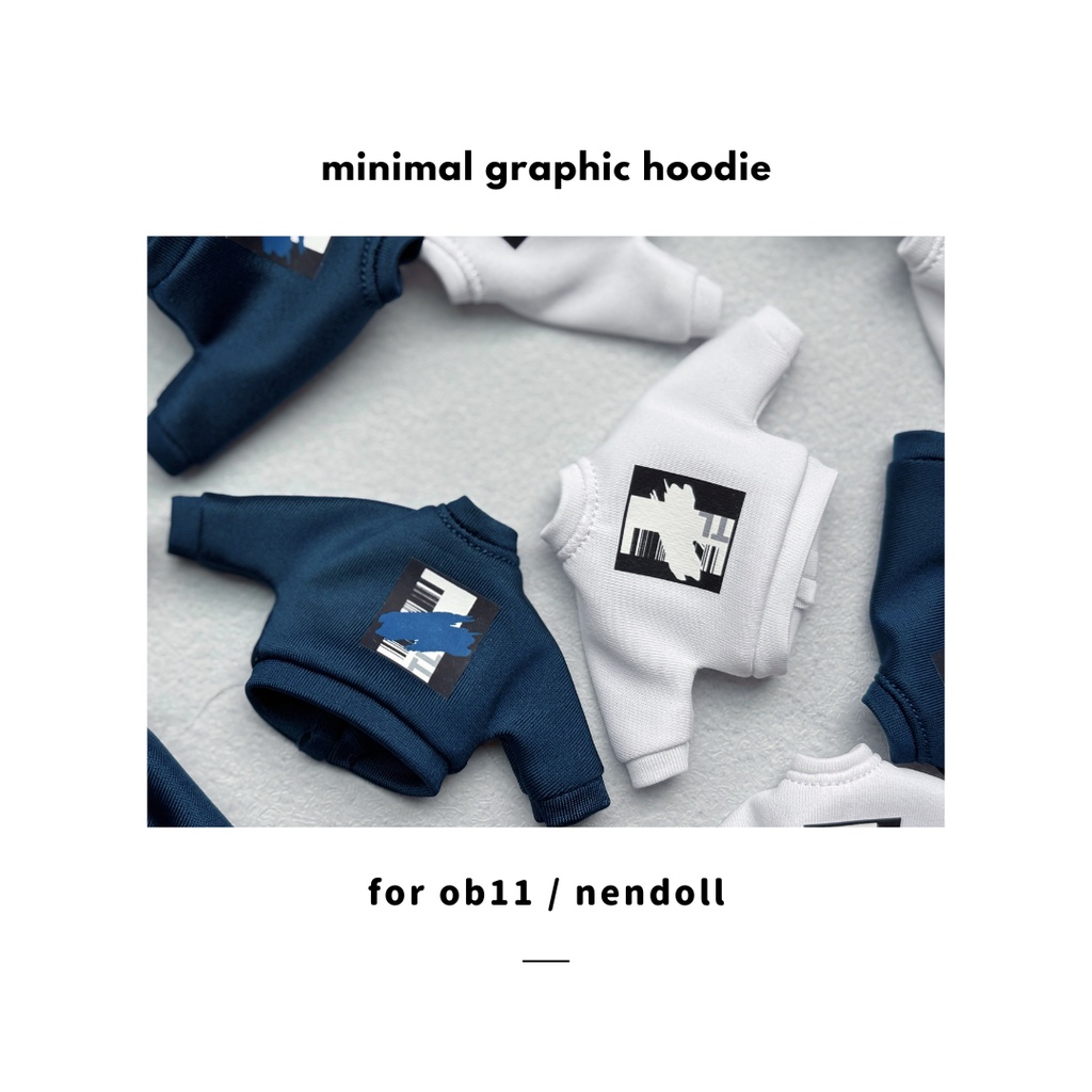 minimal graphic hoodie　