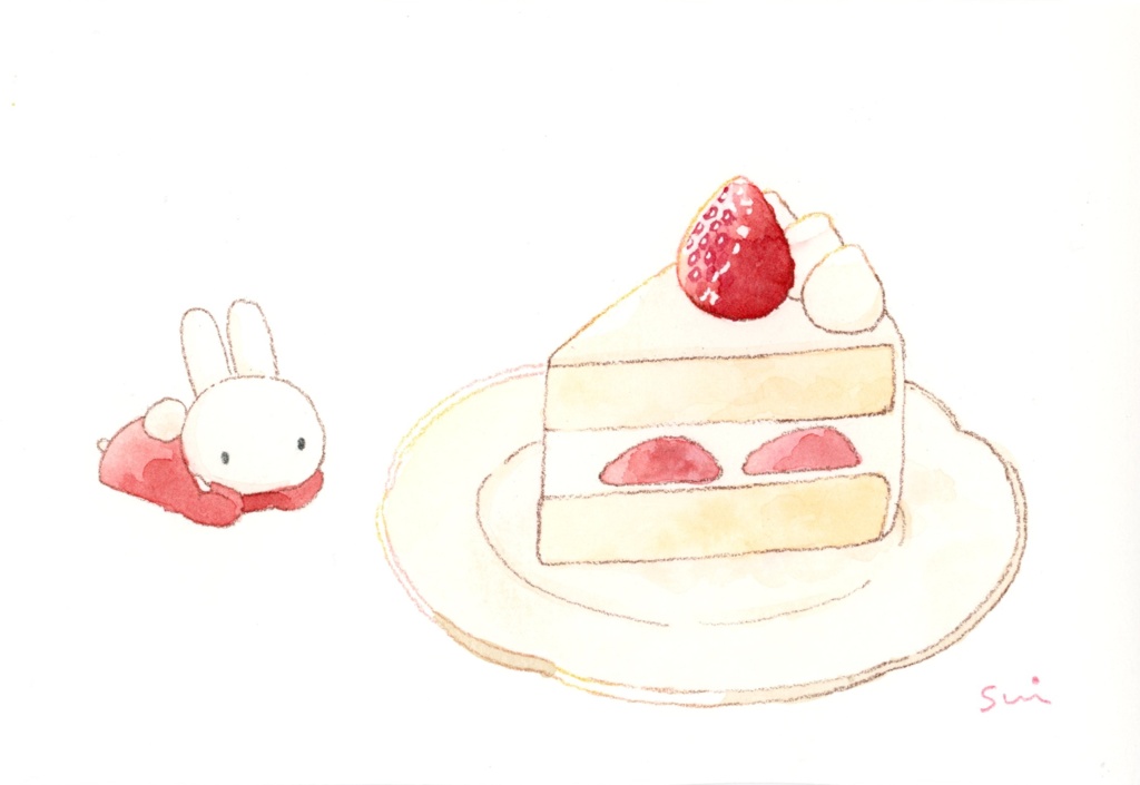 うさぎとショートケーキ
