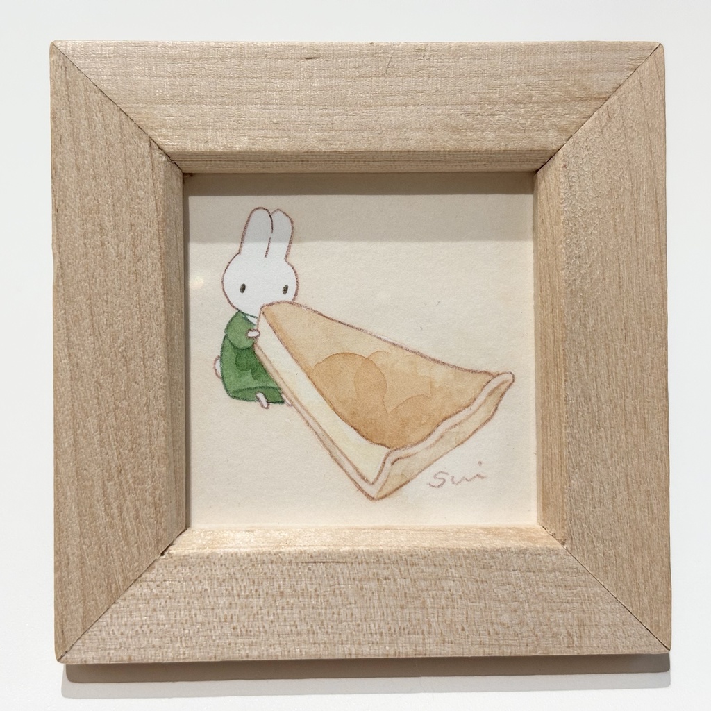 うさぎと洋菓子【ミニ額縁付き】