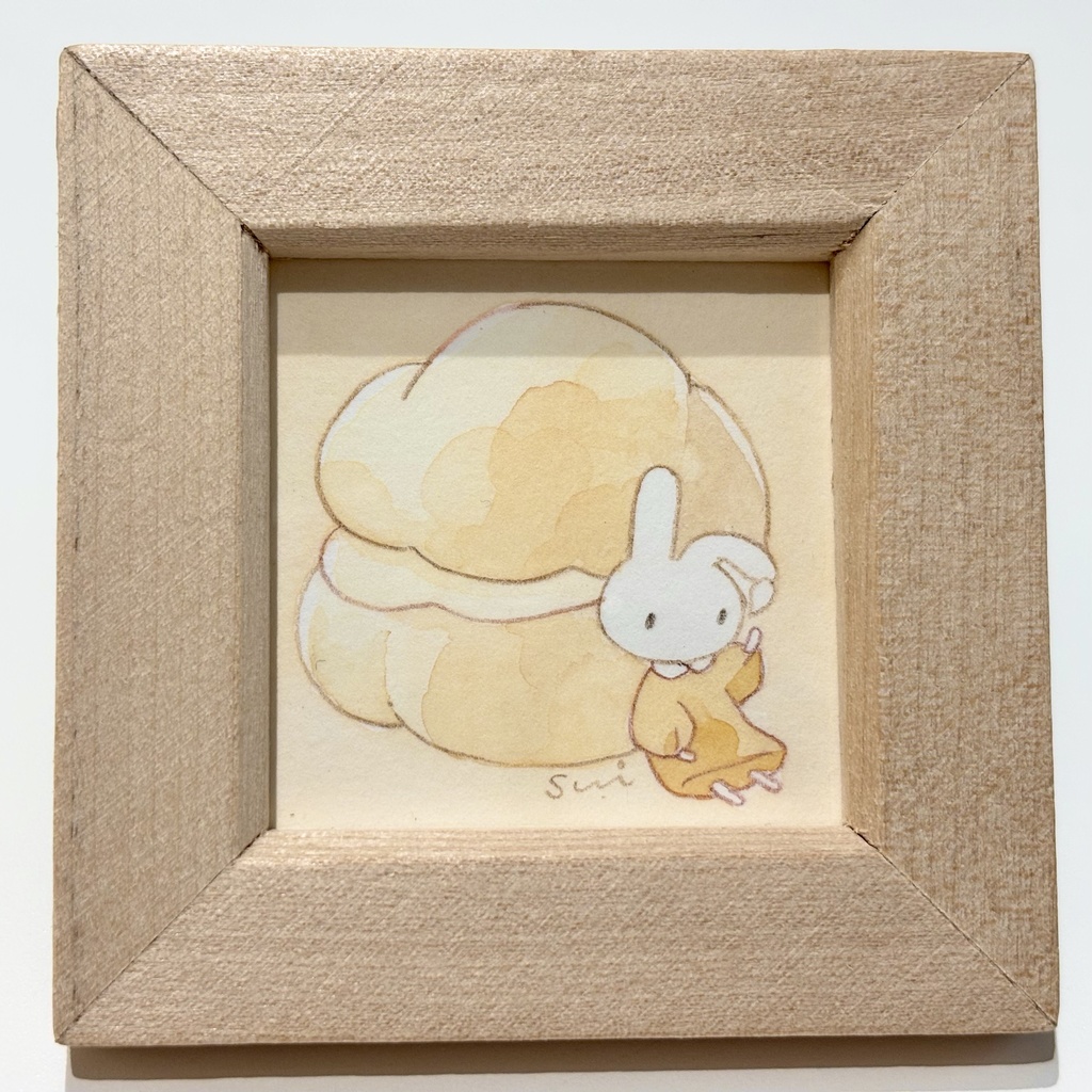 うさぎと洋菓子【ミニ額縁付き】