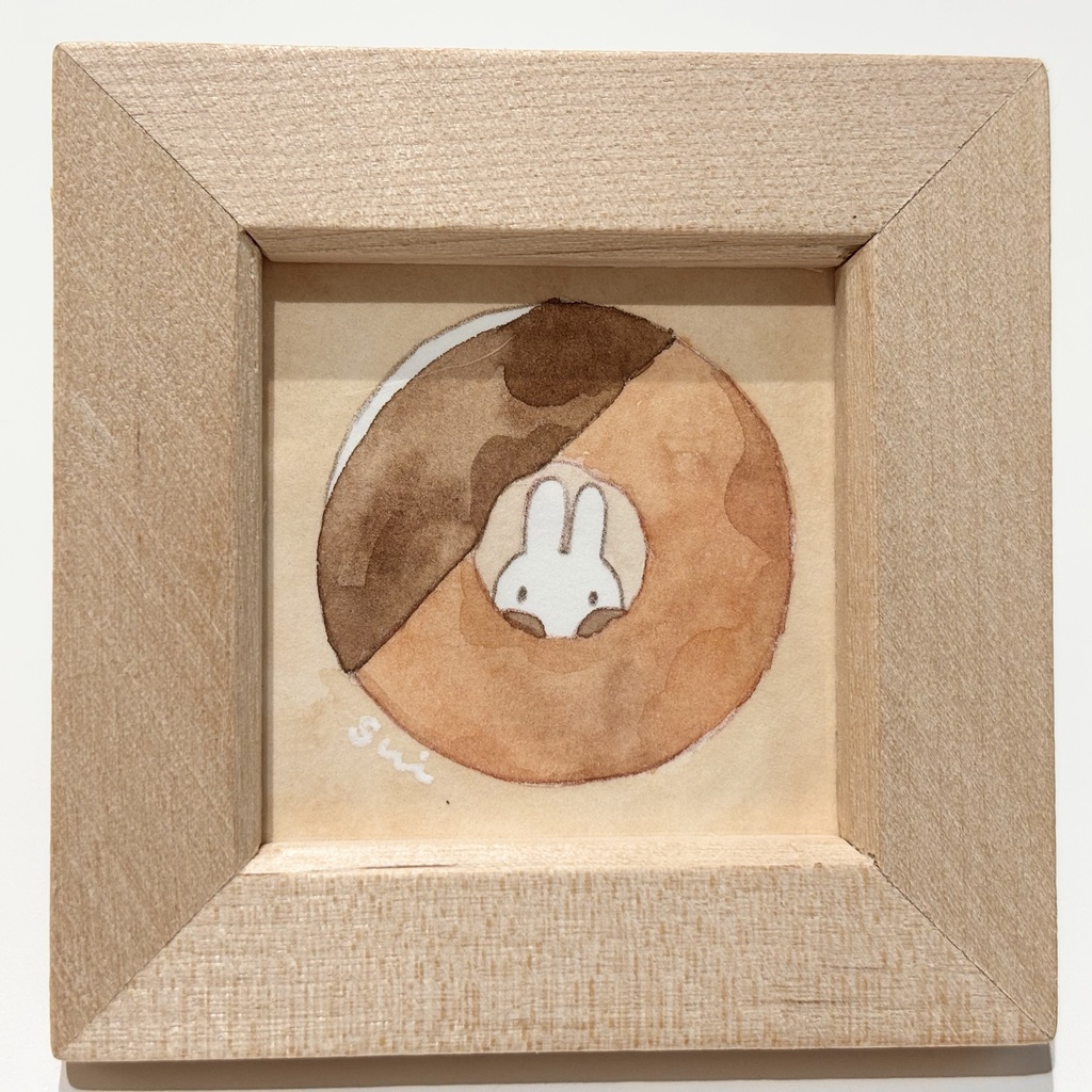 うさぎと洋菓子【ミニ額縁付き】