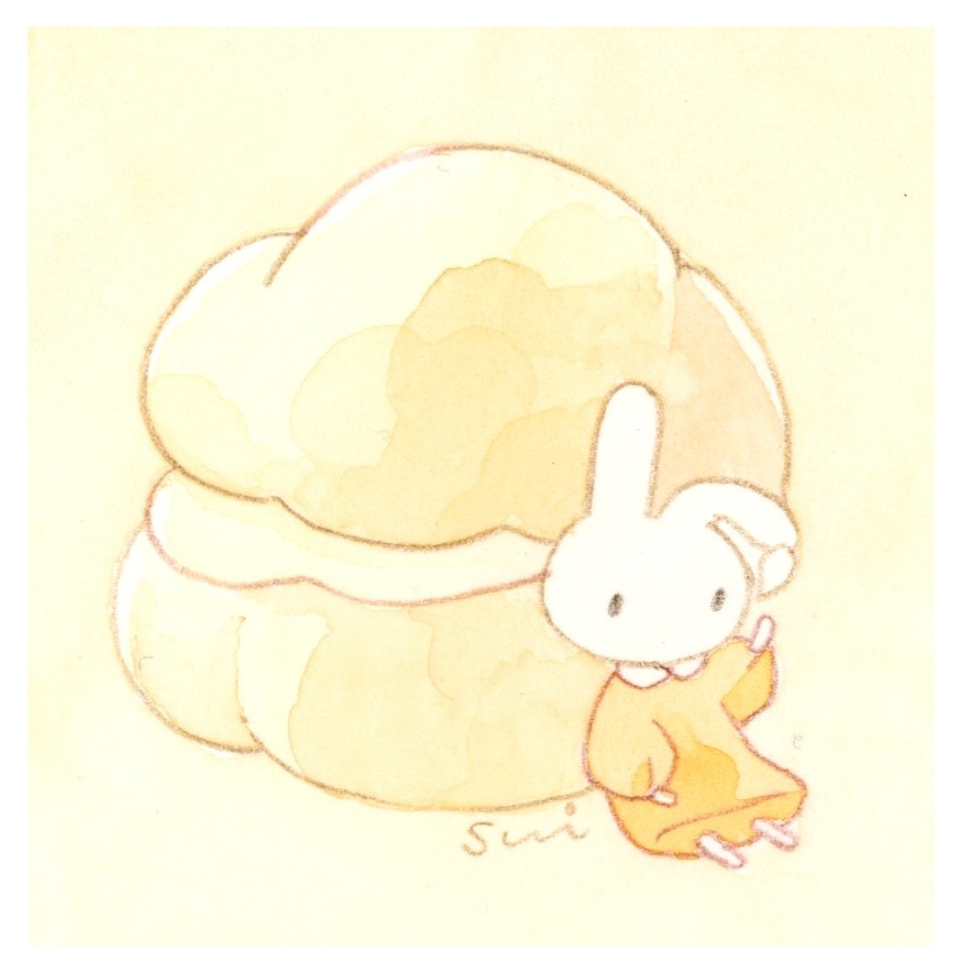 うさぎと洋菓子【ミニ額縁付き】