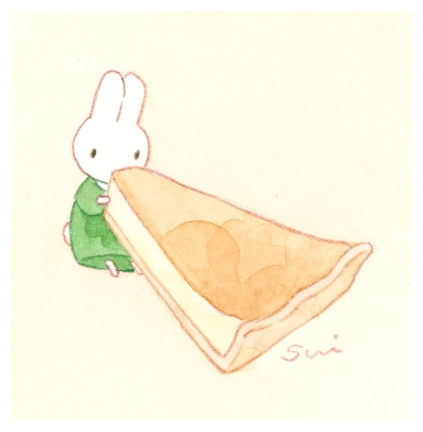 うさぎと洋菓子【ミニ額縁付き】