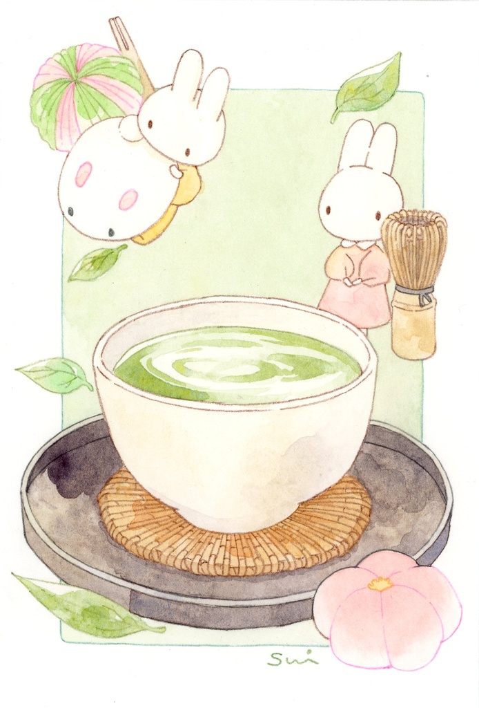 うさぎと抹茶オレ