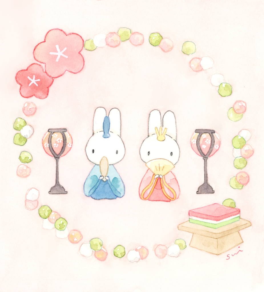うさぎとひなまつり