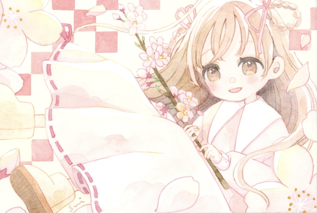 CHERRY BLOSSOMS【女の子イラスト】