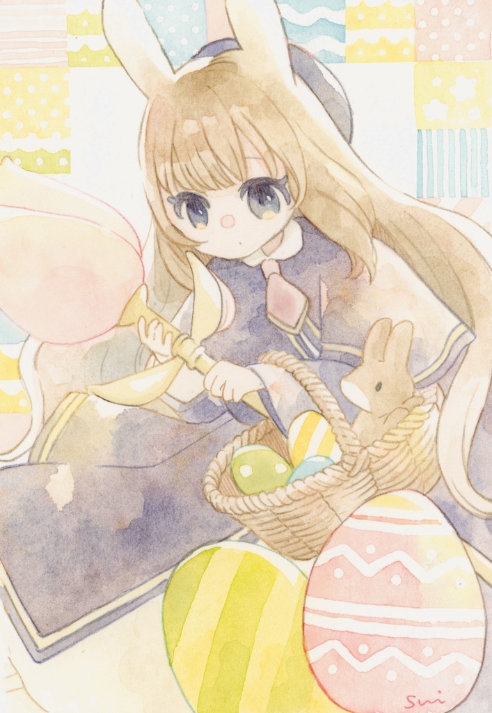 イースター【女の子イラスト】