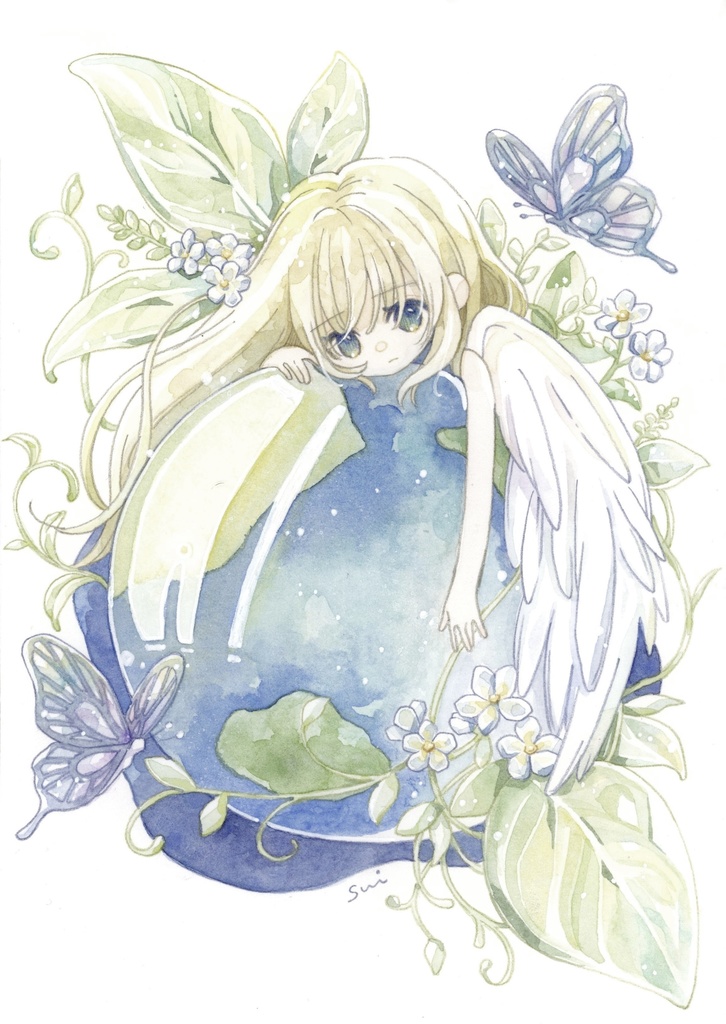 アースデー【女の子イラスト】