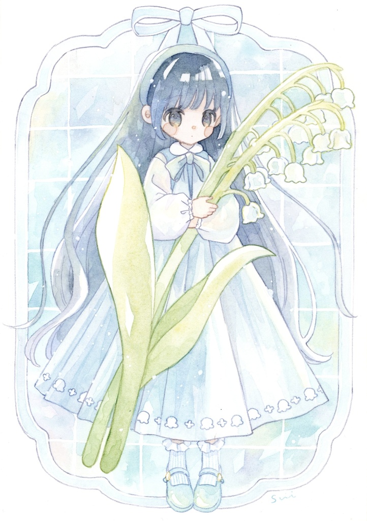 すずらん【女の子イラスト】