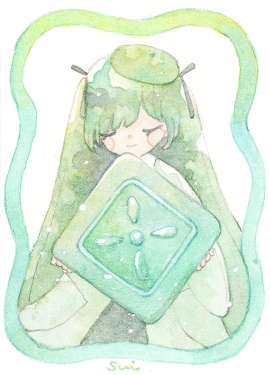 キラキラドロップス【女の子イラスト】