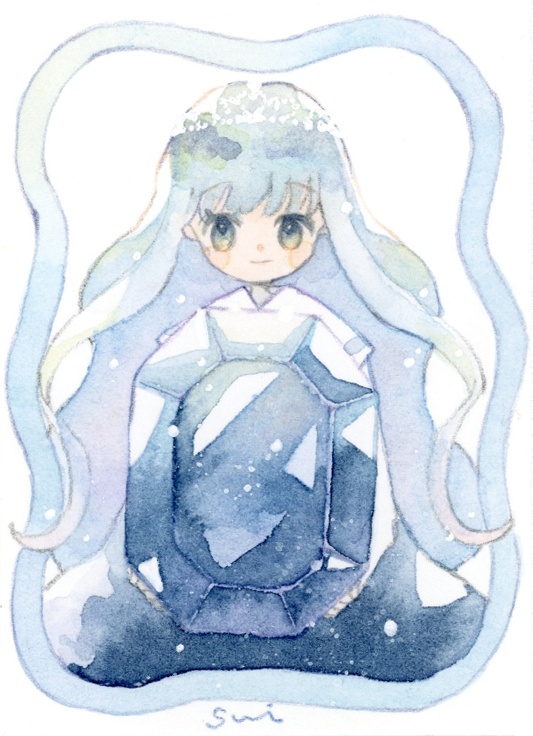 キラキラドロップス【女の子イラスト】