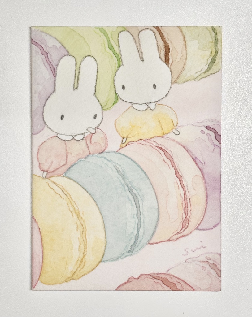 うさぎとカラフルおかし
