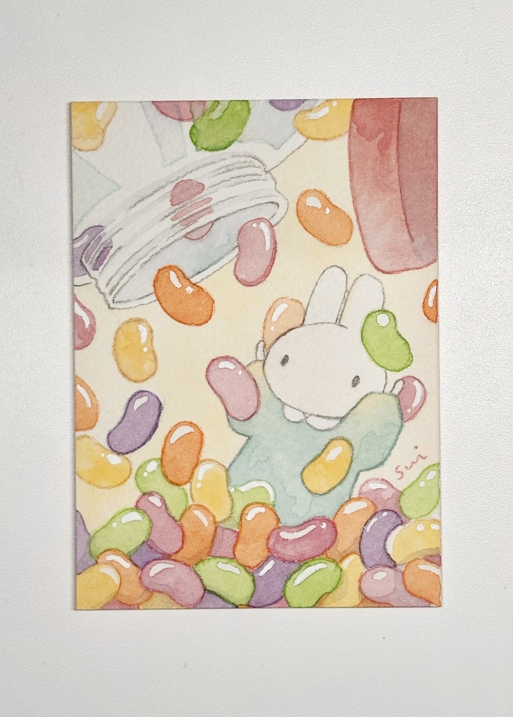 うさぎとカラフルおかし